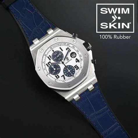 audemars piguet blue strap replica|audemars piguet crocodile strap.